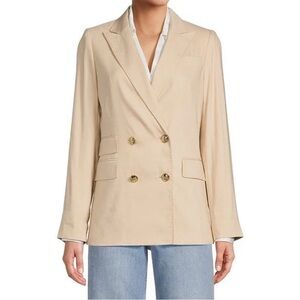 ANTONIO MELANI Beige Double-Breasted Blazer